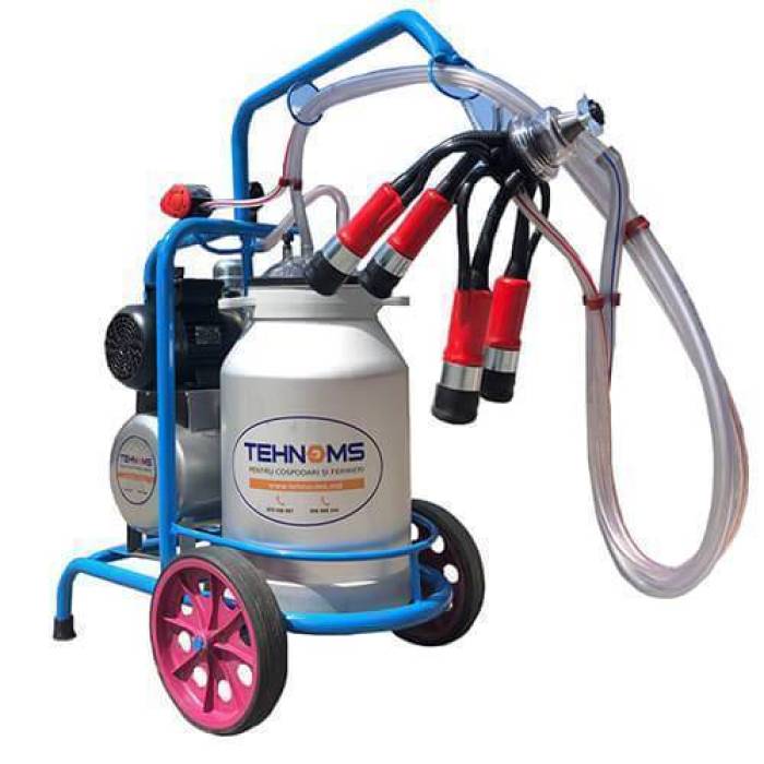 Aparat muls vaci cu vacuum tank 1 post aluminiu 40LT 700 700