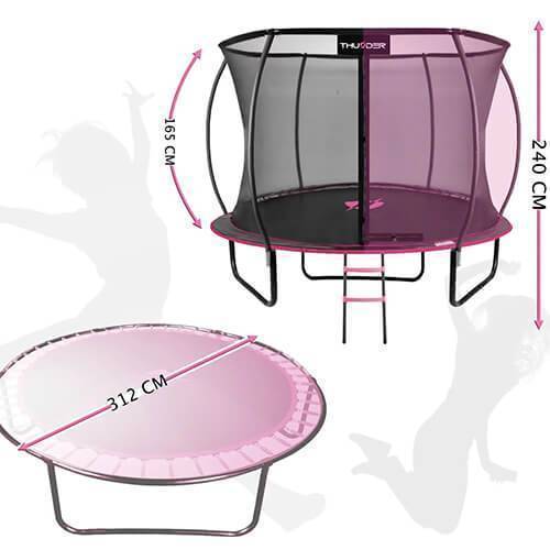 Trambulina roz 312cm
