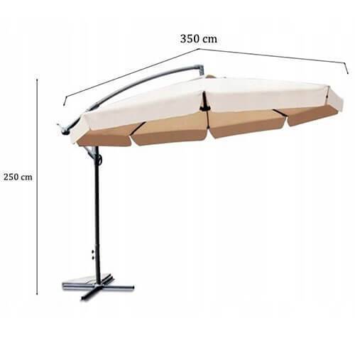 Umbrela gradina 350cm bej 1
