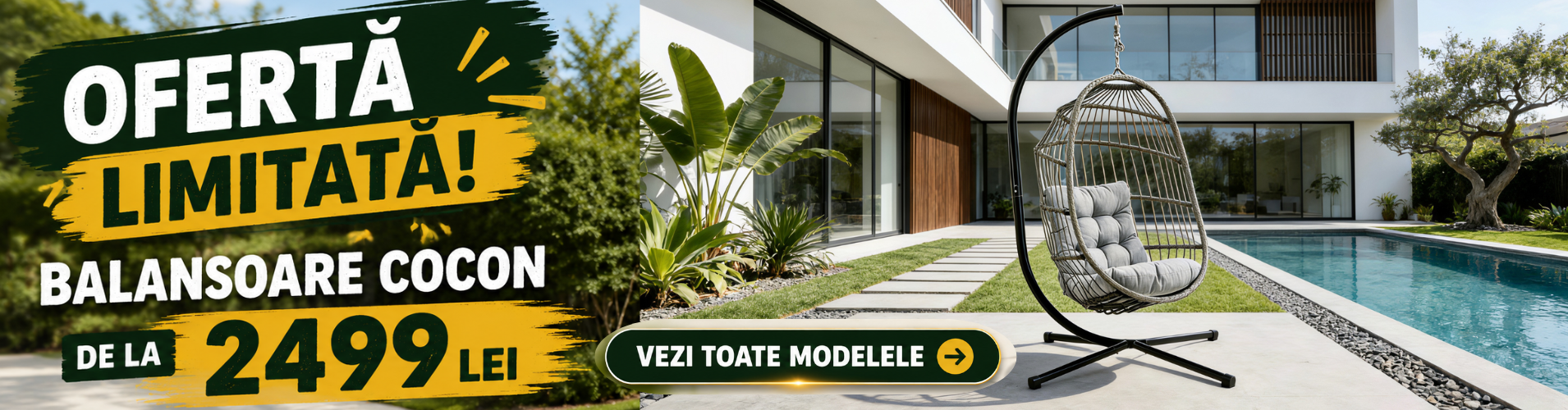 Balansoare tip cocon pentru terasa  si casa