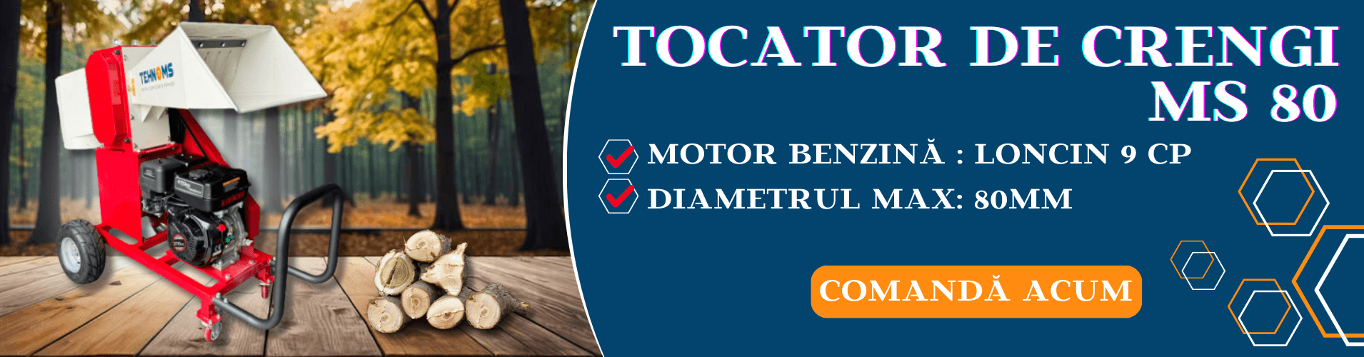 Tocator de crengi în rate pe 12 luni la 0%