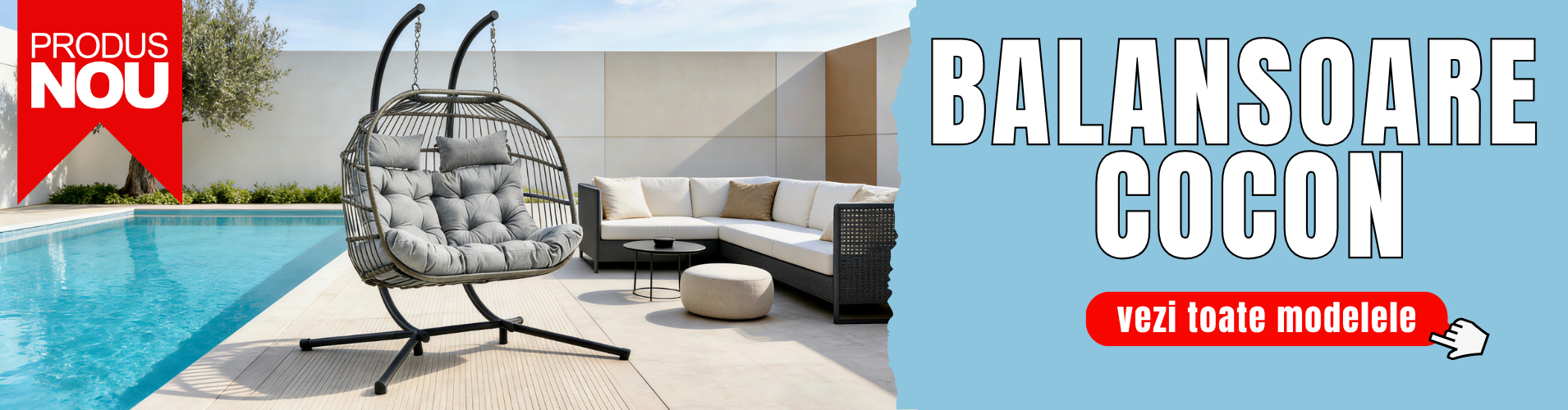 Balansoare tip cocon pentru terasa  si casa