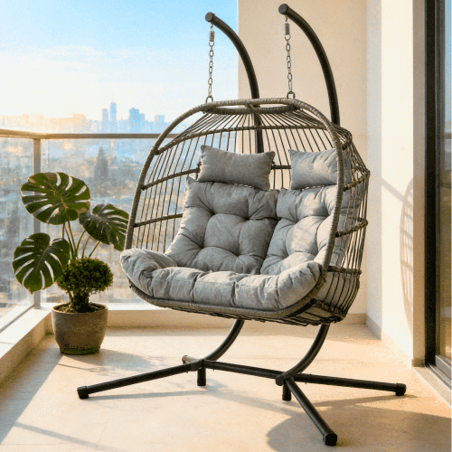 Balansoar de tip cocon 2 SEATER Grey 8