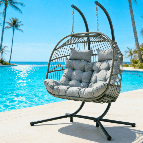 Balansoar de tip cocon 2 SEATER Grey 9