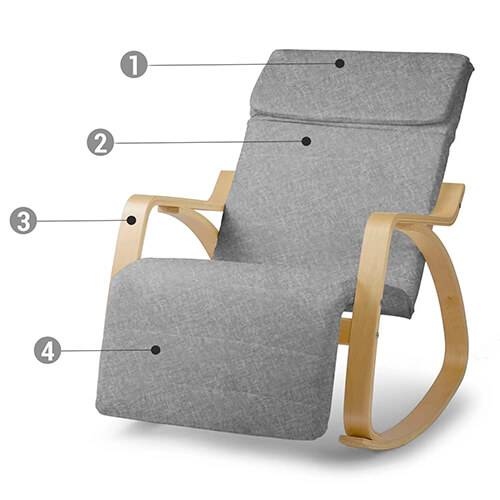 Fotoliu balansuar Suzi gri deschis 280000 5