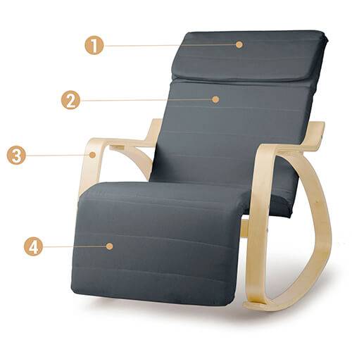 Fotoliu balansuar Suzi gri inchis 280000 6