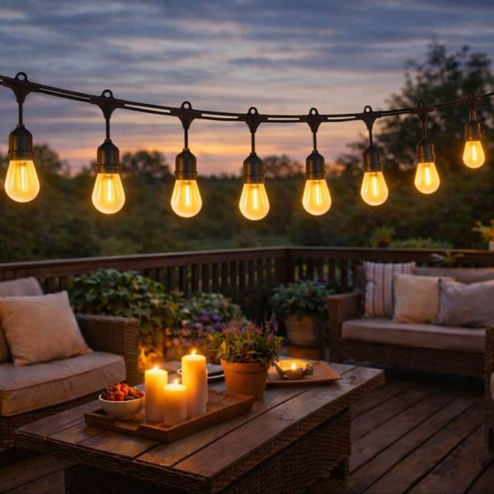 Ghirlanda led terasa 20 becuri LED 20m 700 700