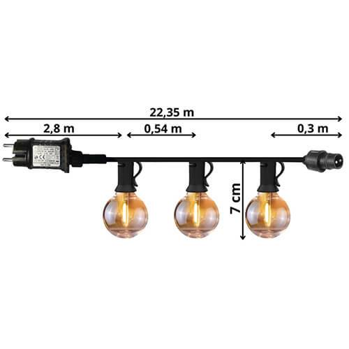 Ghirlanda led terasa 36 becuri LED 20m 1