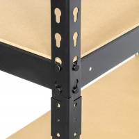 Raft negru 183x90x40cm NLA265CZ 3