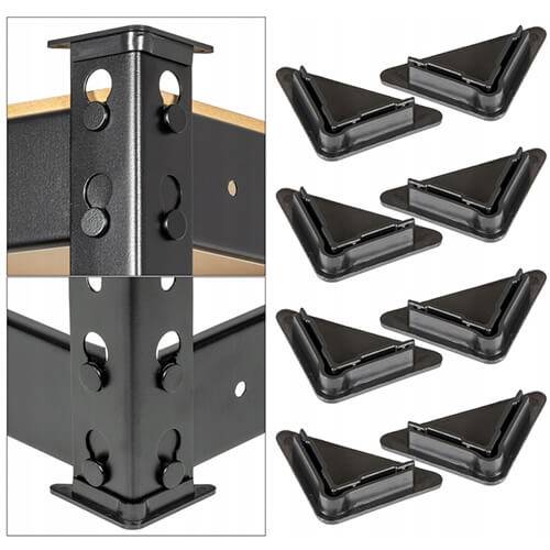 Raft negru 183x90x40cm NLA265CZ 7