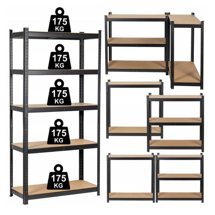 Raft negru 180x90x40cm ROC175CZ 700 700