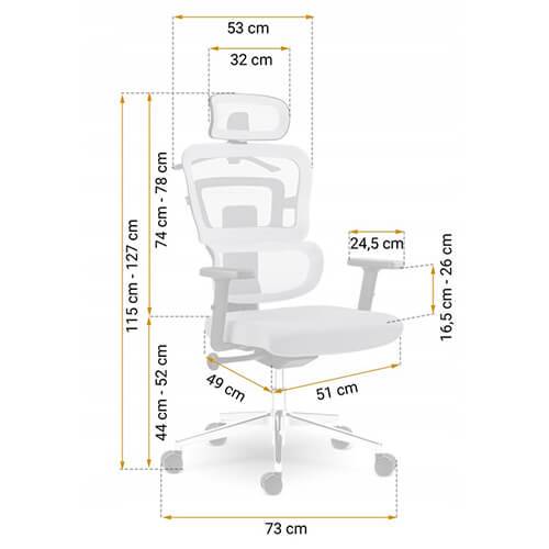Scaun de birou plasa Nicea gri 240310 10