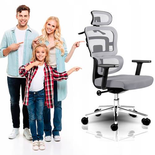 Scaun de birou plasa Nicea gri 240310 8