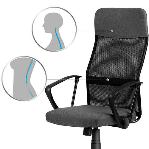 Scaun de birou plasa Sydney II negru 2450 5