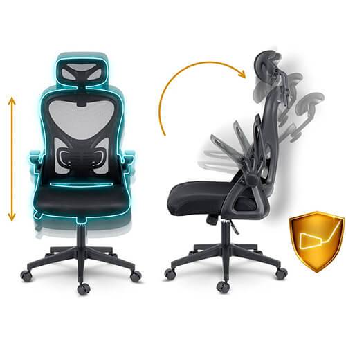 Scaun de birou plasa Todden negru 2480 5