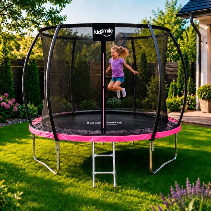 Trambulina TO03 255 cm plasa interioara roz 700 700