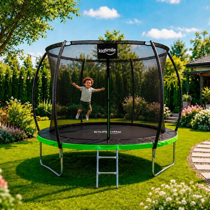 Trambulina TO03 255 cm plasa interioara verde 700 700