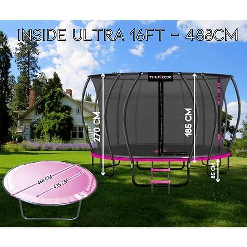 Trambulina ultra 488 cm plasa interna roz 2