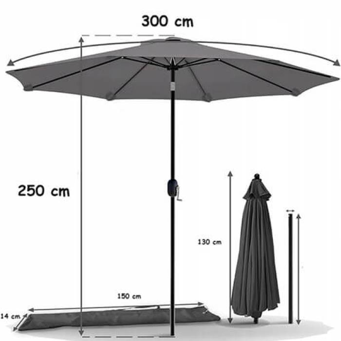 Umbrela de gradina 300 cm bej 4 700 700