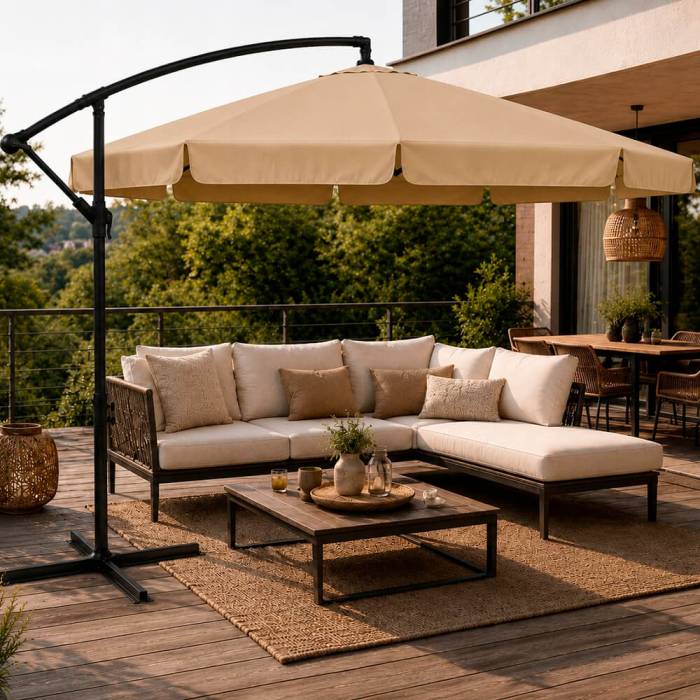 Umbrela 350 cm capucino 4 700 700