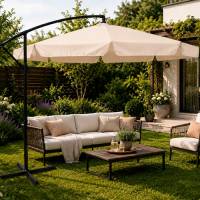 Umbrela de gradina 350 cm bej deschis 1