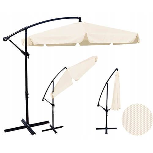 Umbrela de gradina 350 cm bej deschis 2