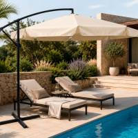 Umbrela de gradina 350 cm bej deschis