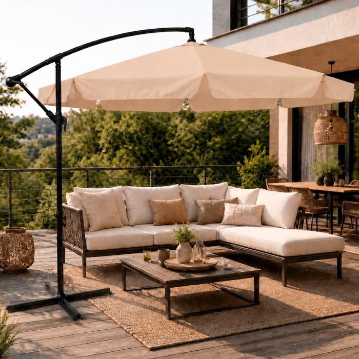 Umbrela de gradina 350 cm bej inchis 700 700