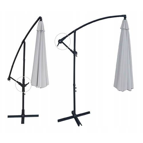 Umbrela de gradina 350 cm gri deschis 1