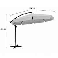 Umbrela de gradina 350 cm gri deschis 2