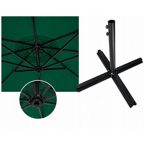 Umbrela de gradina 350 cm verde 4