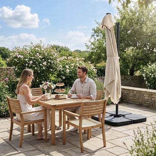 Umbrela de gradina roma 420 cm bej rotatie 360 3