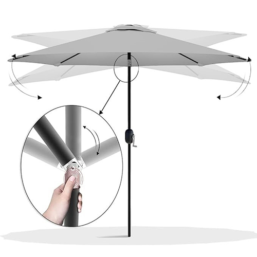 Umbrelă de grădină 300 cm gri închis